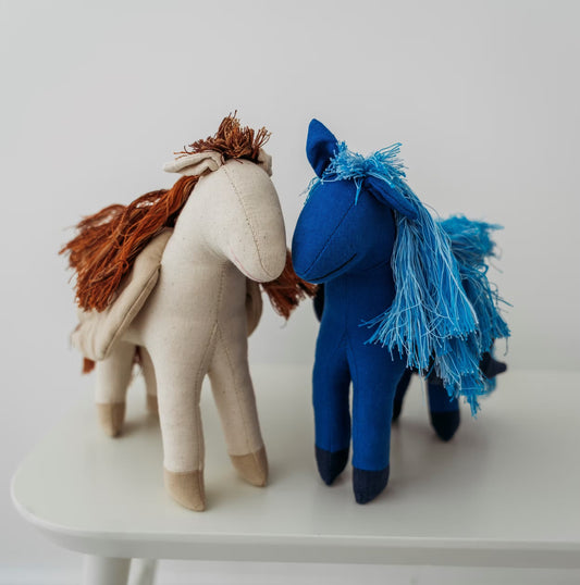 Peluche tissu cheval ailé Pégase